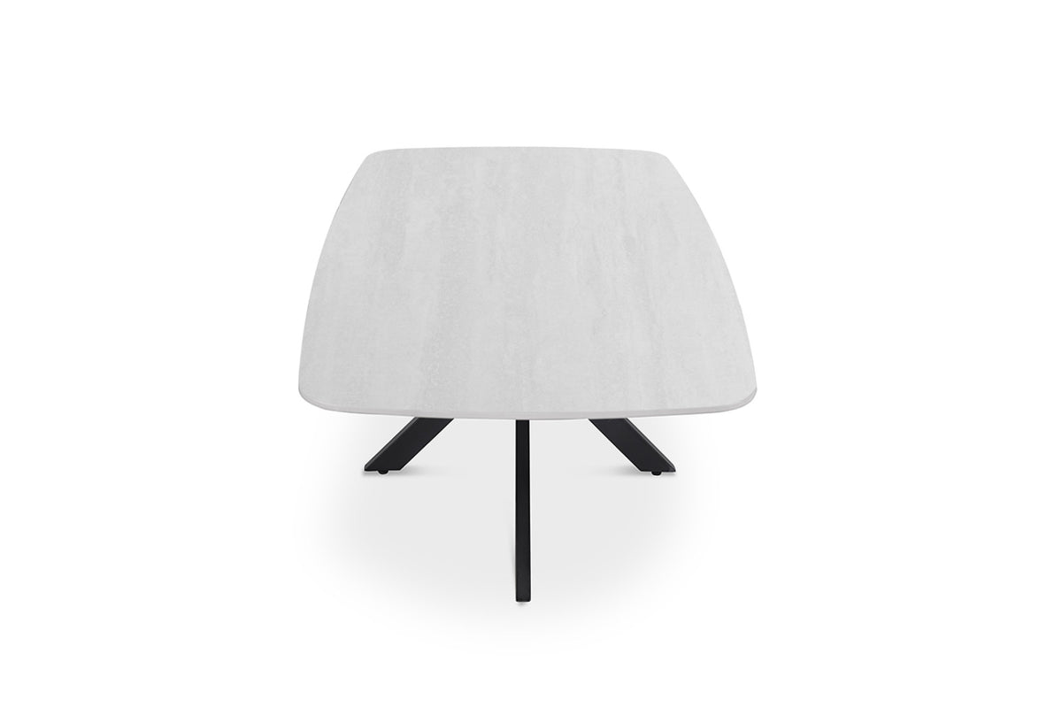 Table basse Apollo – Baroque gris – Ovale 130 × 70 cm