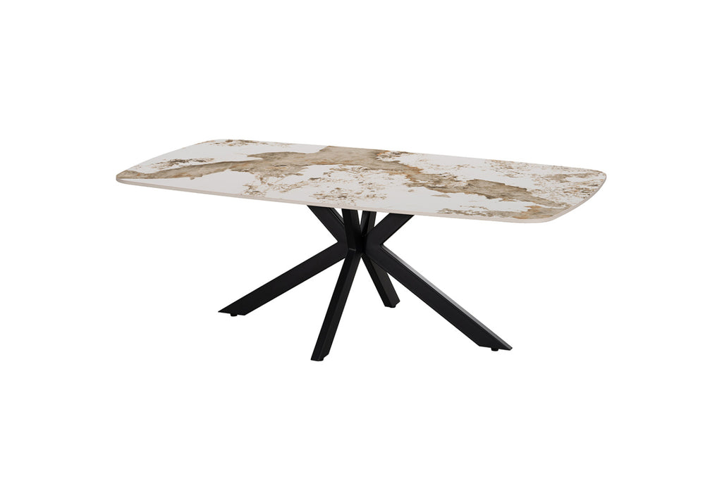 Table basse Apollo – Pandora brillant – Ovale 130 × 70 cm