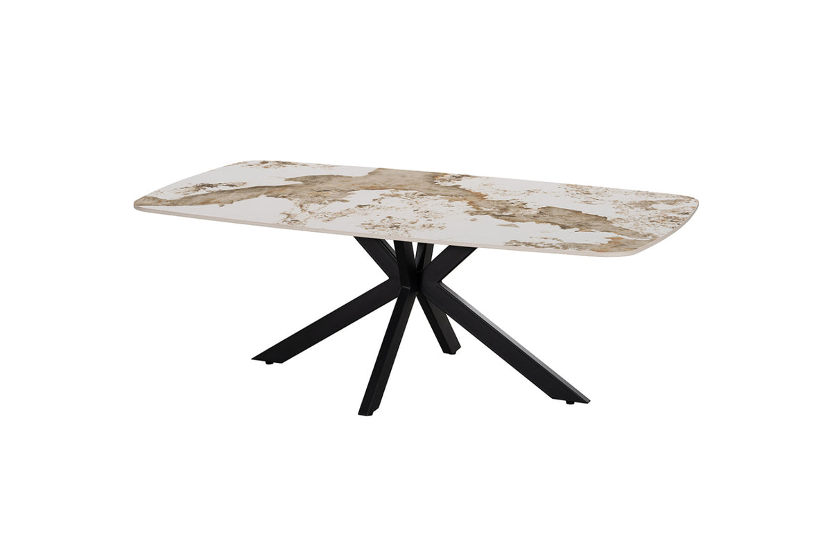 Table basse Apollo – Pandora brillant – Ovale 130 × 70 cm