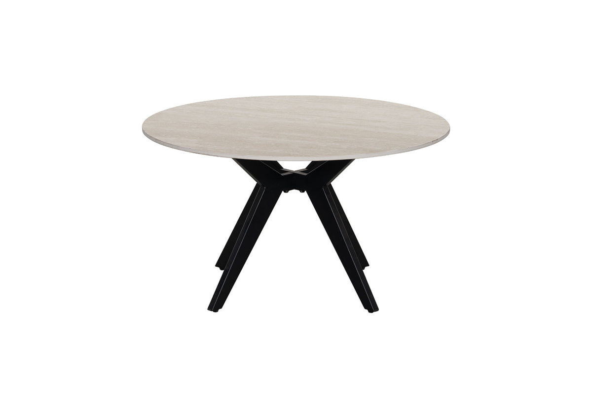 Table basse Apollo – ronde pierre baroque gris – 80 cm