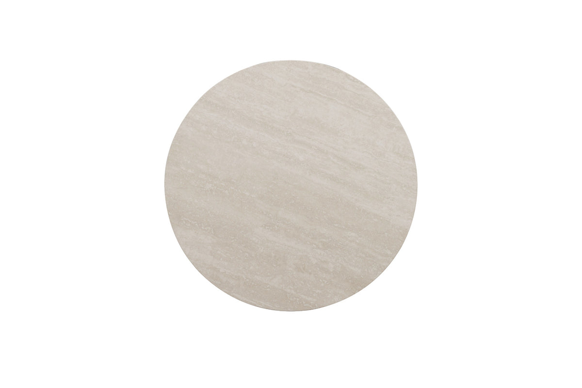 Table basse Apollo – Baroque gris – Ronde Ø 80 cm