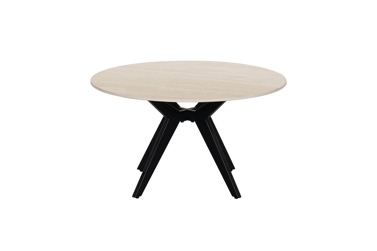 Table basse Apollo – ronde pierre baroque beige – 80 cm