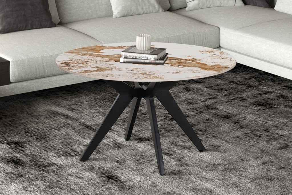 Table basse Apollo – Pandora brillant – Ronde Ø 80 cm