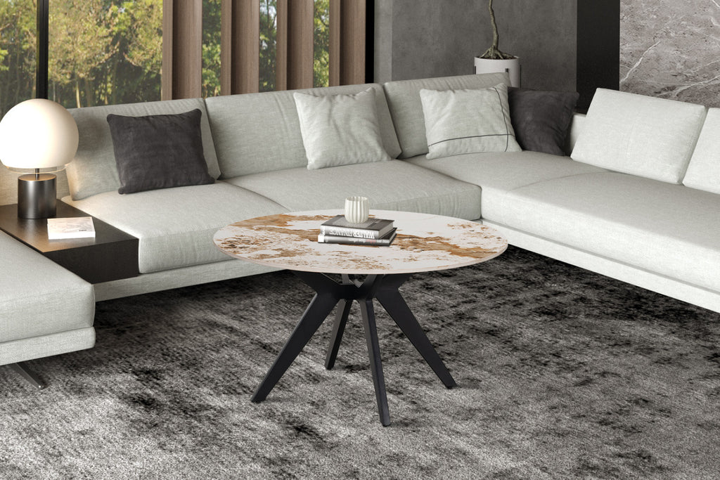 Table basse Apollo – Pandora brillant – Ronde Ø 80 cm