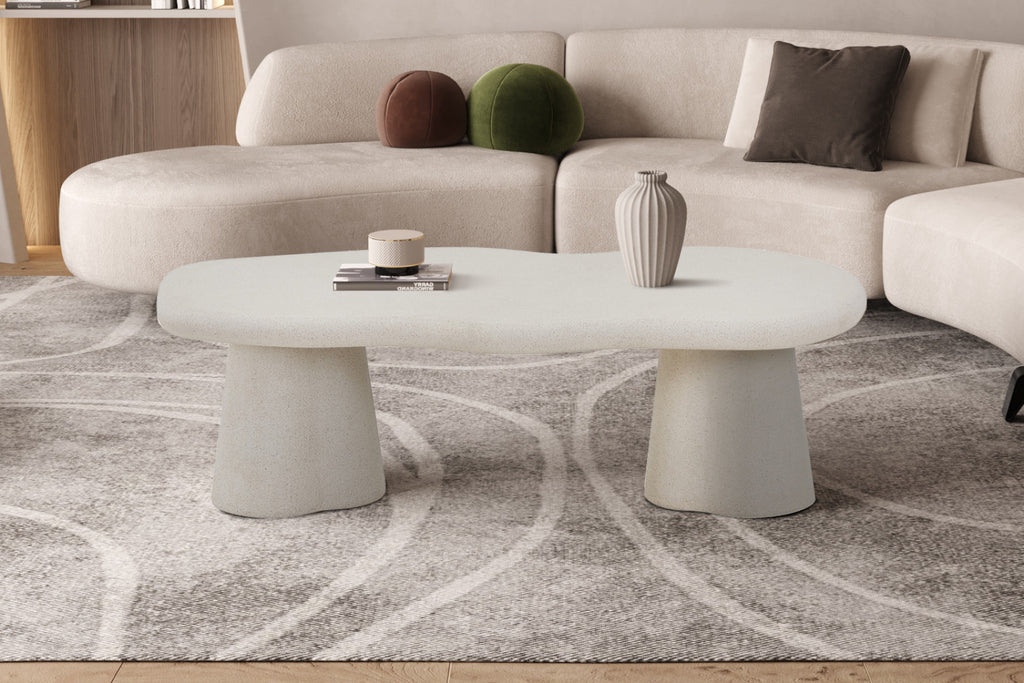 Table basse Faro – organique ciment – 130 cm