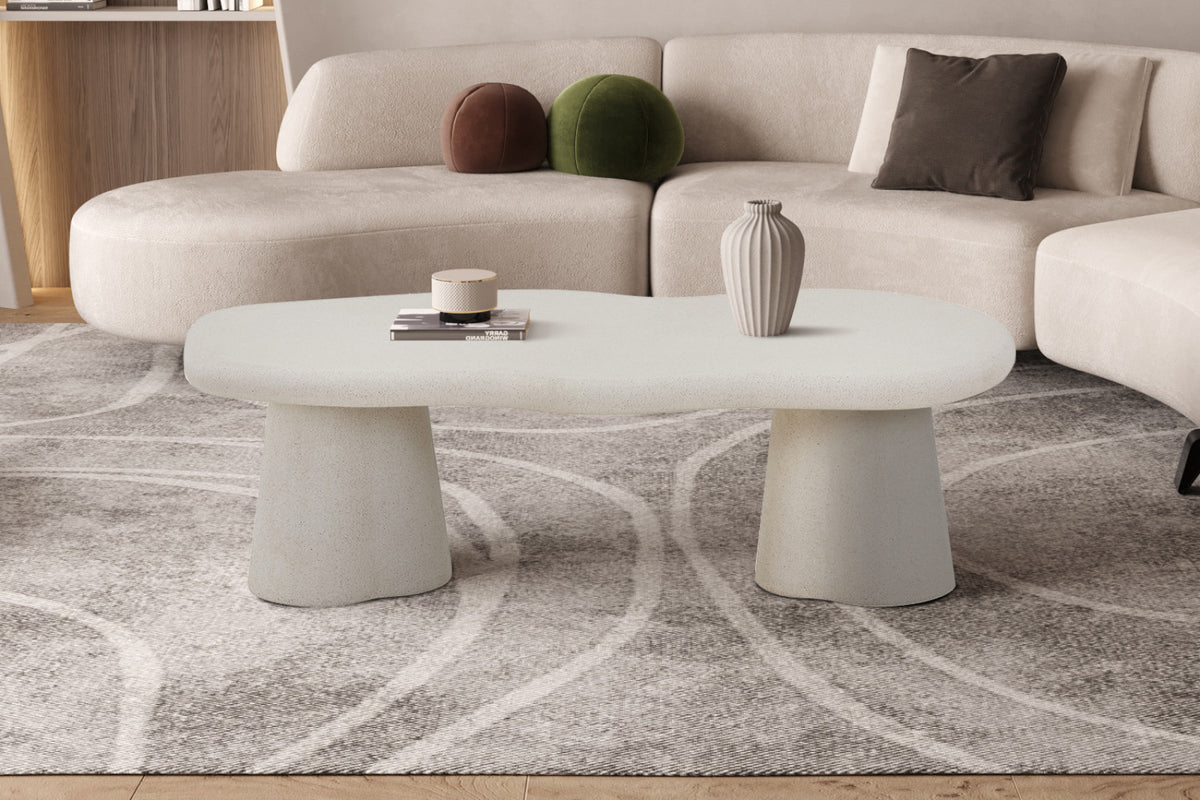 Table basse Faro – organique ciment – 130 cm