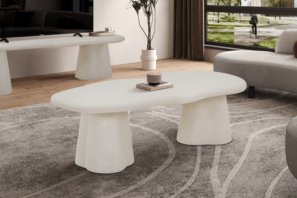 Table basse Faro – organique ciment – 130 cm