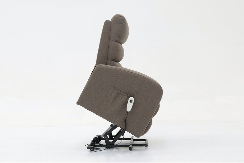 Fauteuil releveur electrique Bruges – tissu taupe