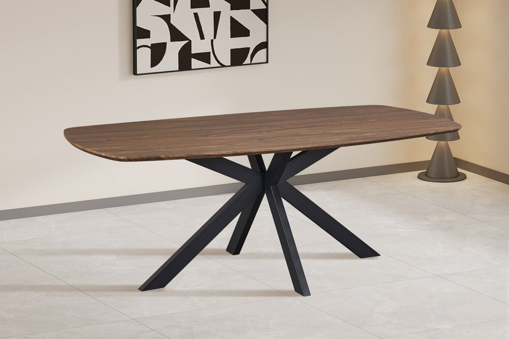 Table Aziz – ovale danoise décor chêne foncé – 200 cm