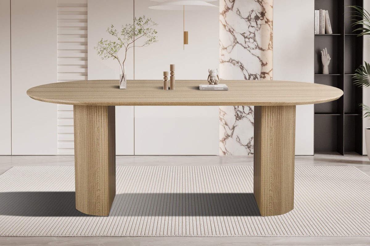 Table Lagos – Chêne naturel – Ovale 200 × 100 cm