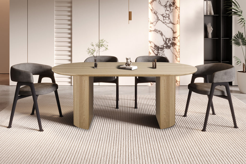 Table Lagos – Chêne naturel – Ovale 200 × 100 cm