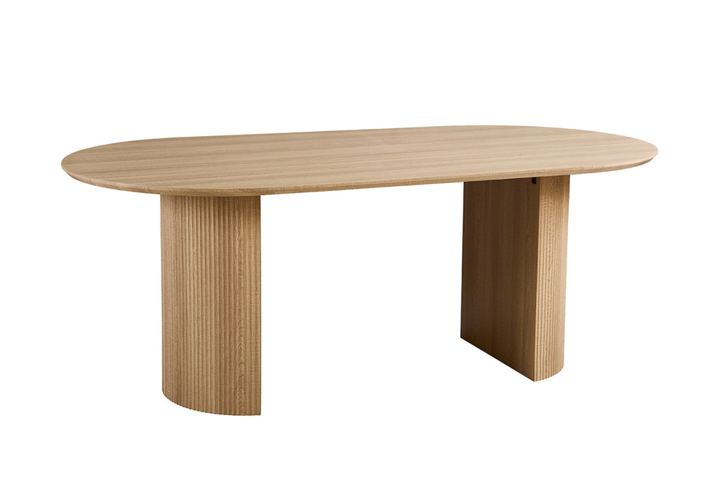 Table Lagos – Chêne naturel – Ovale 200 × 100 cm