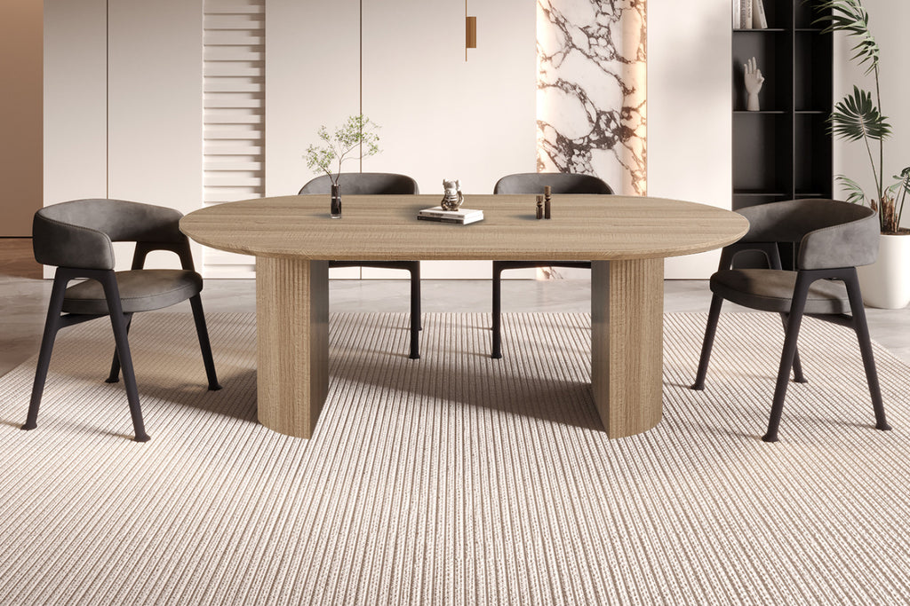 Table Lagos – Chêne naturel – Ovale 220 × 110 cm