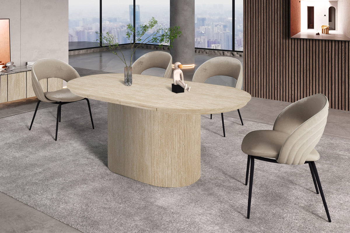 Table extensible Lagos – Travertin beige