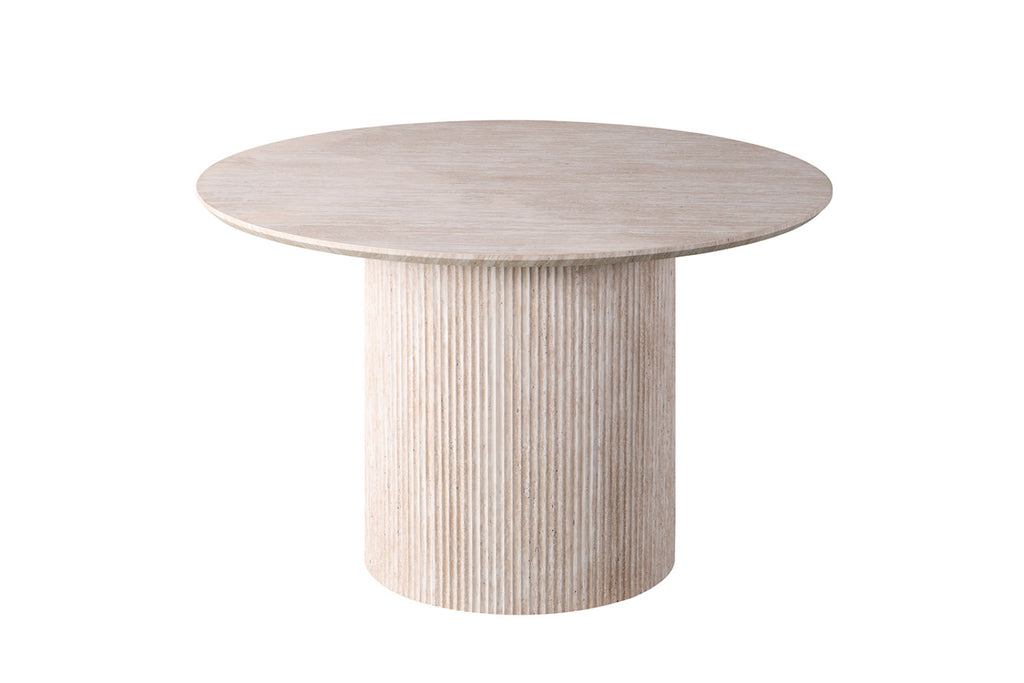 Table Lagos – Travertin beige – Ronde Ø 120 cm