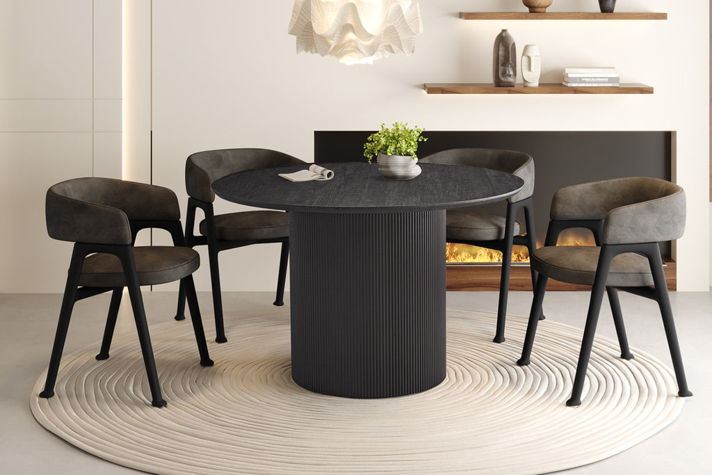 Table Lagos – Brun foncé – Ronde Ø 120 cm