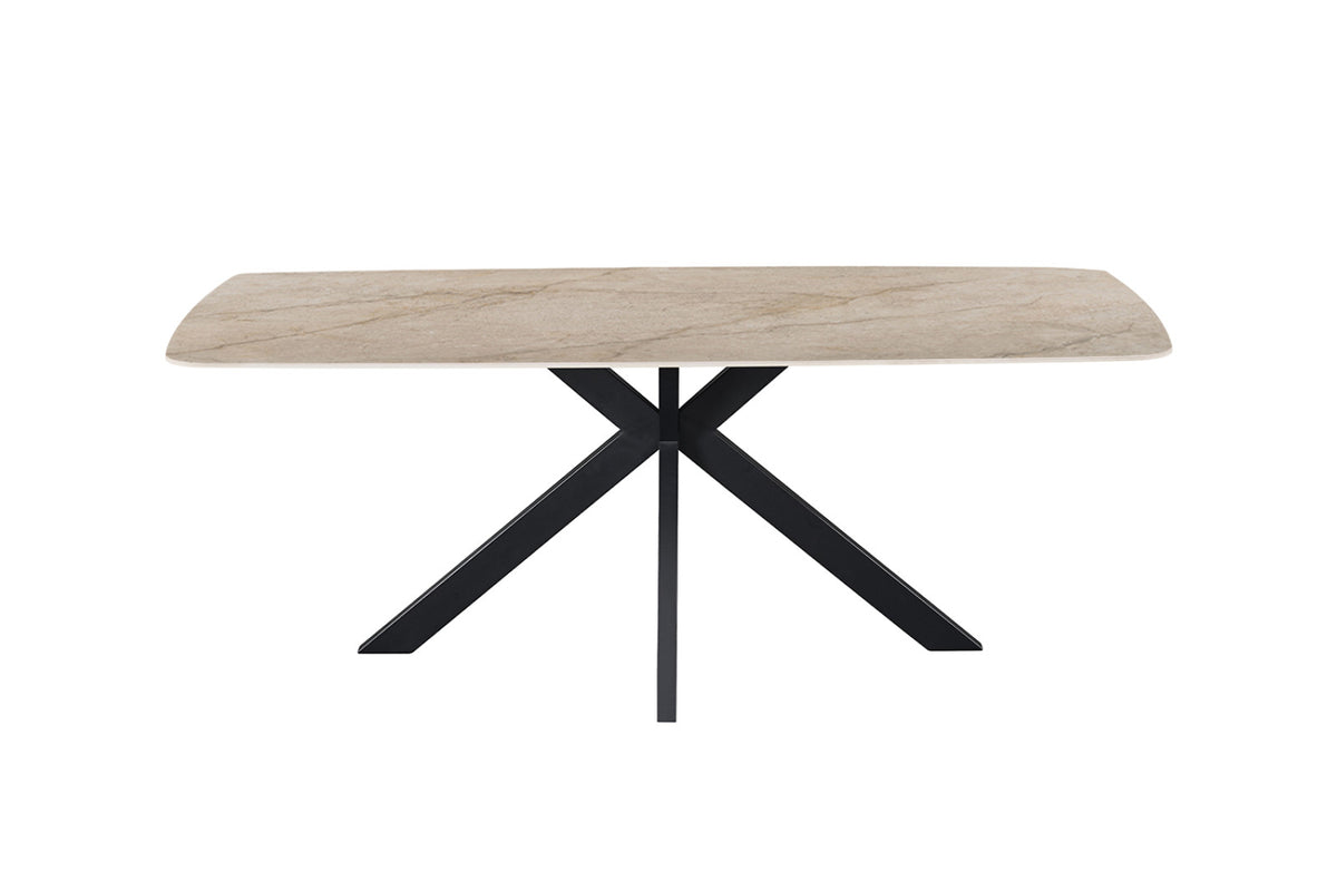 Table Apollo – Shakespeare beige brillant – Ovale 200 × 100 cm