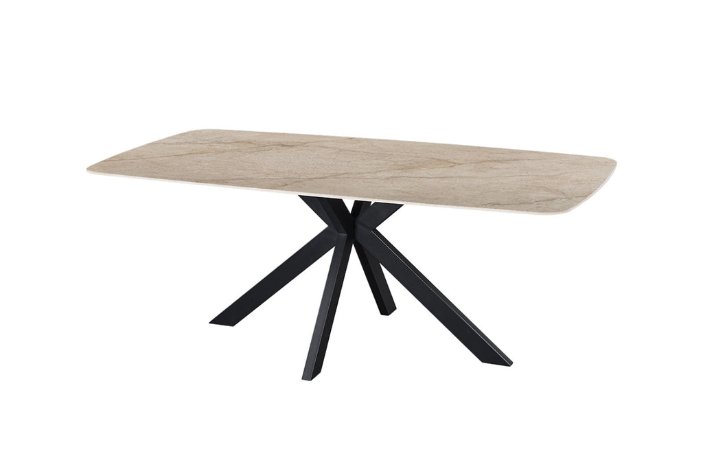 Table Apollo – Shakespeare beige brillant – Ovale 200 × 100 cm