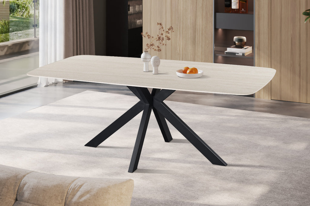 Table Apollo – Baroque gris – Ovale 200 × 100 cm