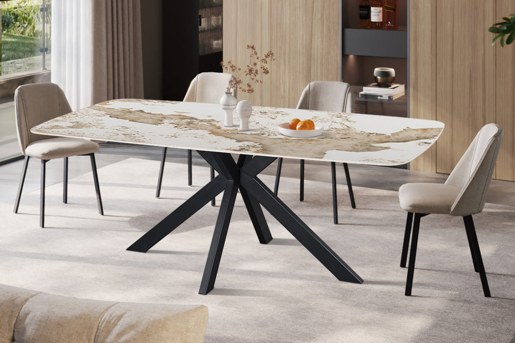Table Apollo – Pandora brillant – Ovale 200 × 100 cm