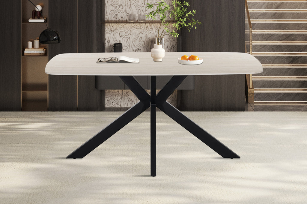 Table Apollo – Baroque gris – Ovale 160 × 90 cm