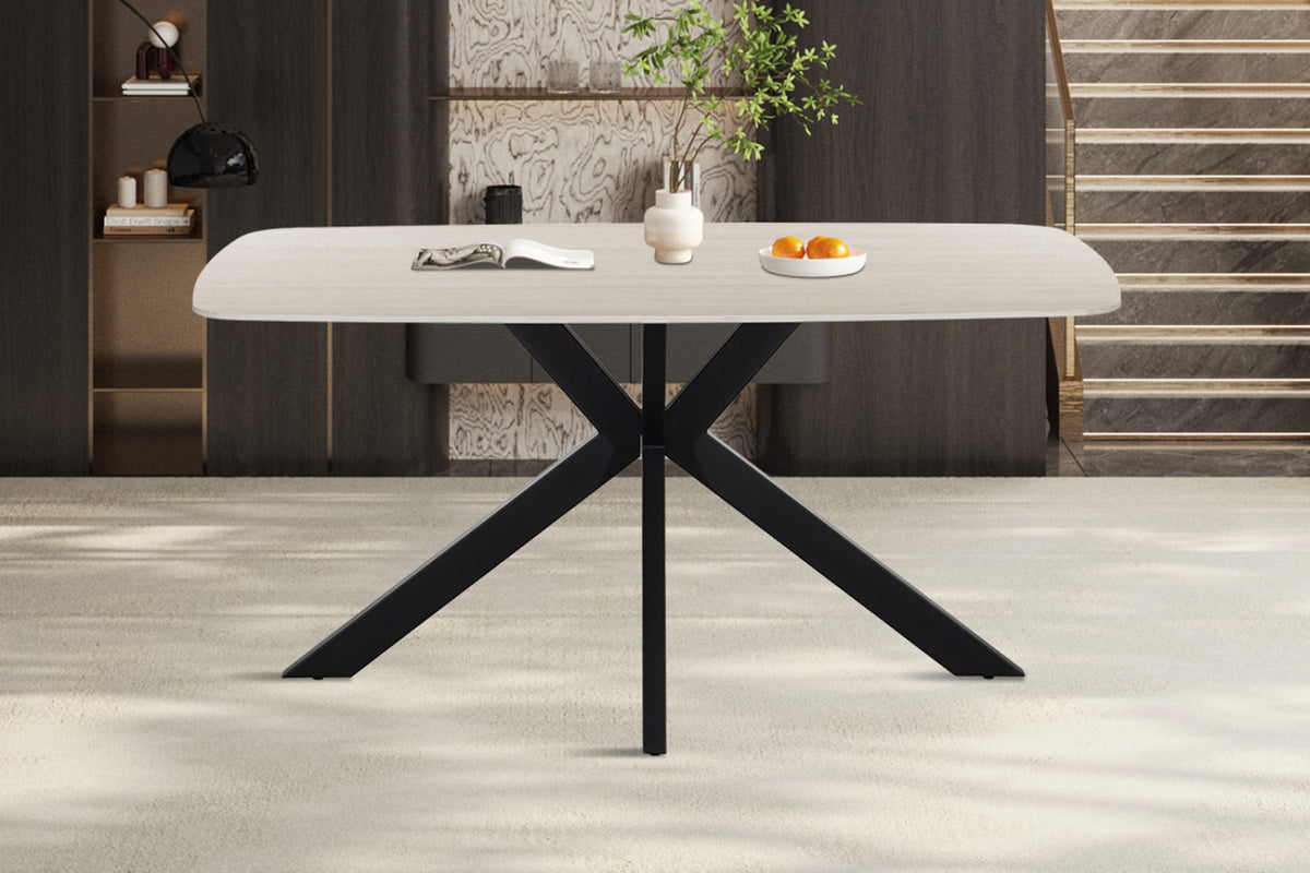 Table Apollo – Baroque gris – Ovale 160 × 90 cm