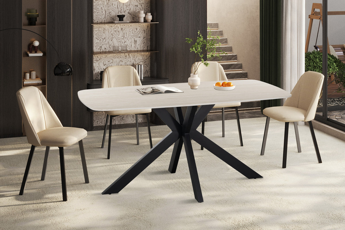 Table Apollo – ovale danoise pierre baroque gris – 160 cm