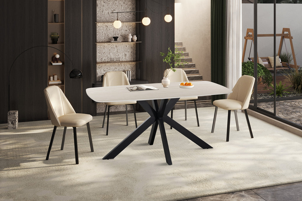 Table Apollo – Baroque gris – Ovale 160 × 90 cm
