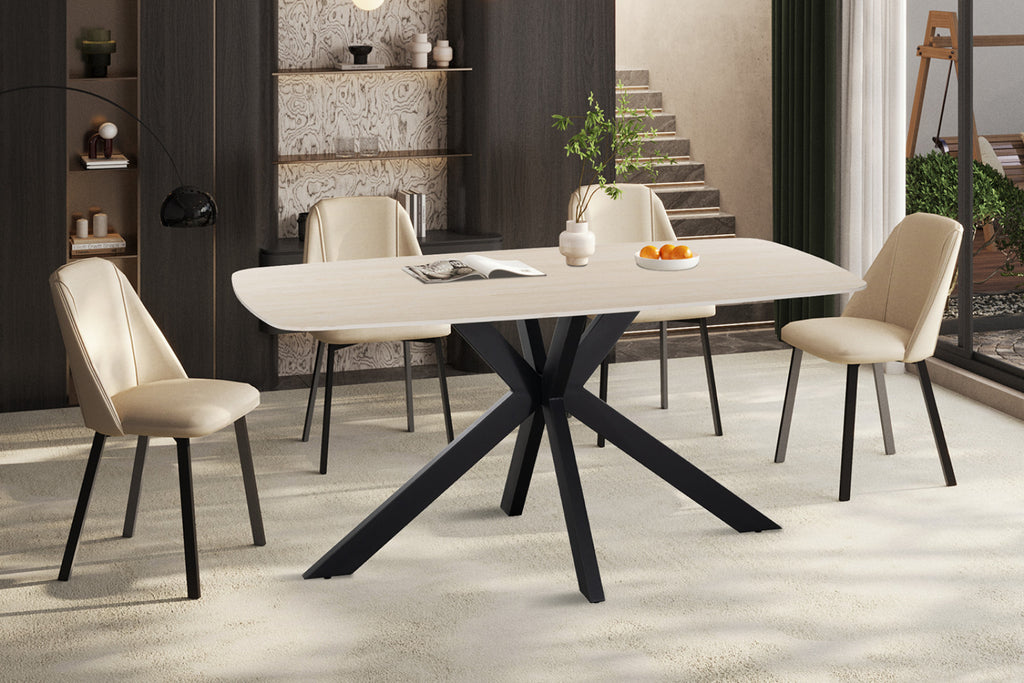 Table Apollo – Baroque beige – Ovale 160 × 90 cm