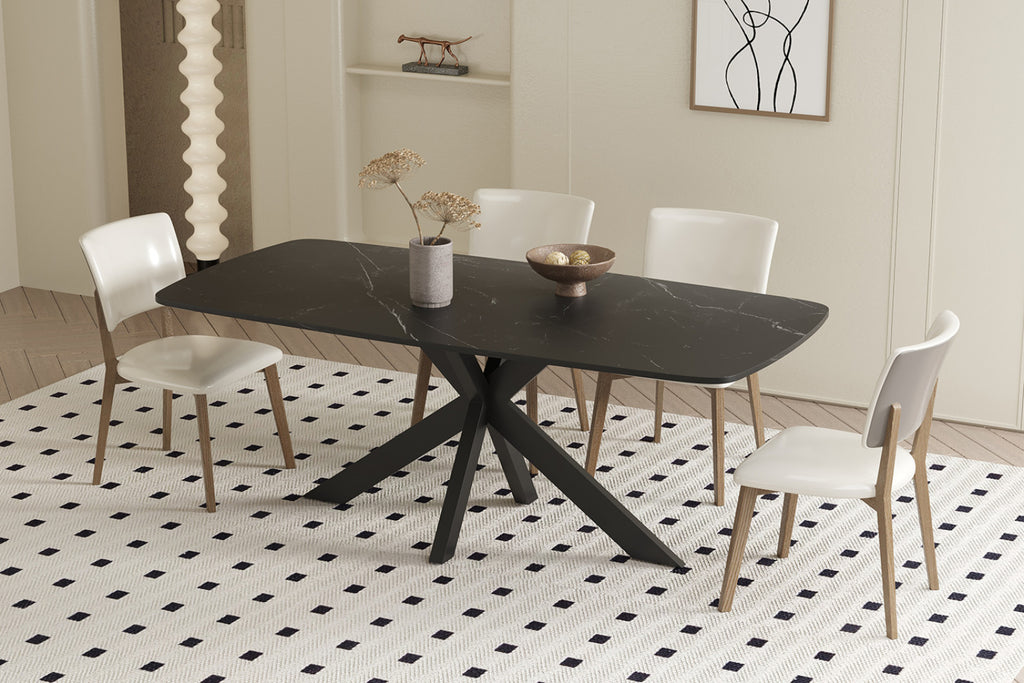 Table Apollo – Noir – Ovale 180 × 90 cm