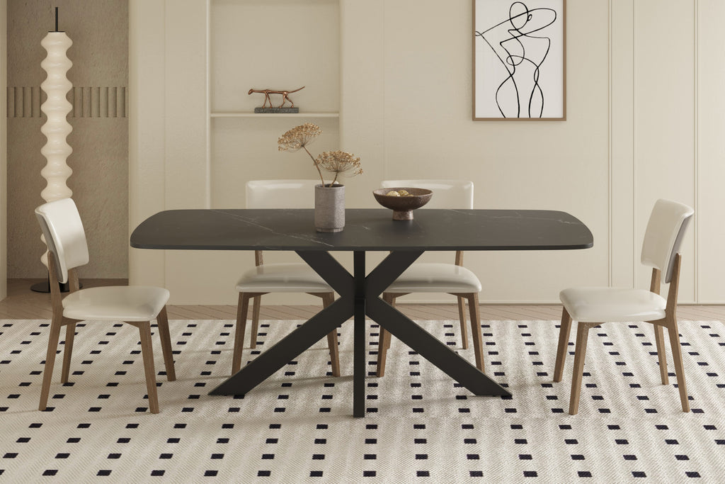Table Apollo – Noir – Ovale 180 × 90 cm