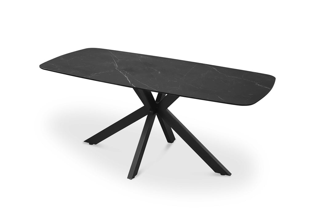 Table Apollo – Noir – Ovale 180 × 90 cm