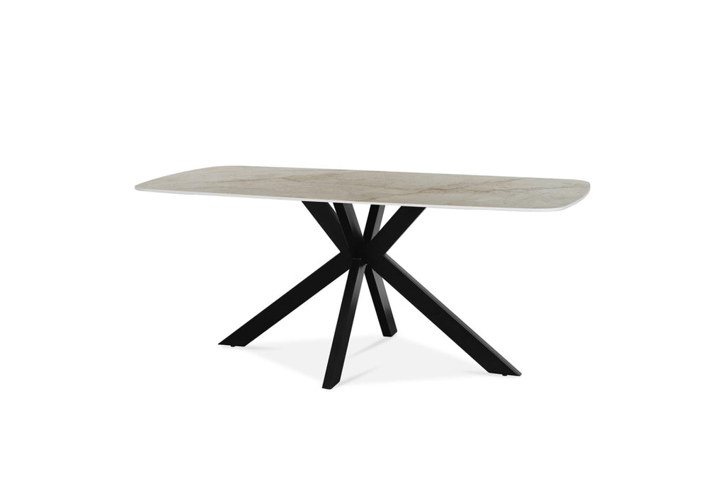 Table Apollo – Shakespeare beige brillant – Ovale 180 × 90 cm