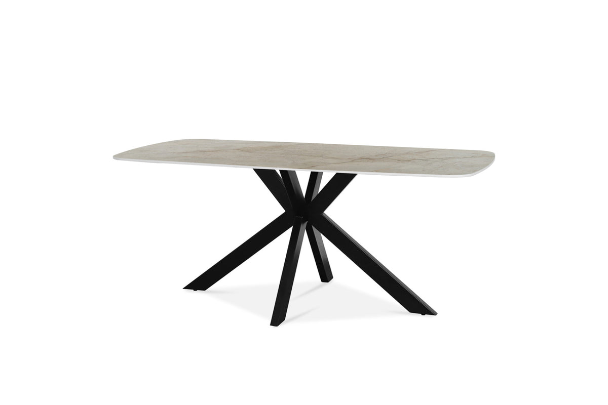 Table Apollo – Shakespeare beige brillant – Ovale 180 × 90 cm