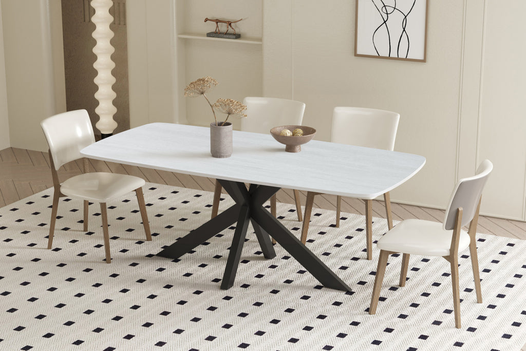 Table Apollo – Baroque gris – Ovale 180 × 90 cm