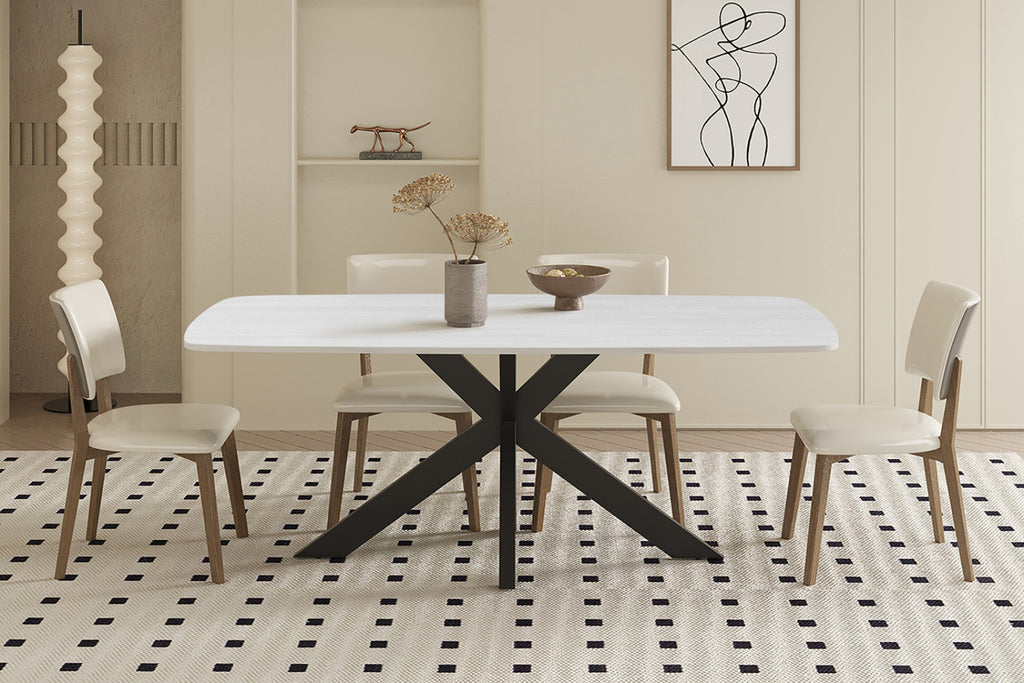 Table Apollo – Baroque gris – Ovale 180 × 90 cm