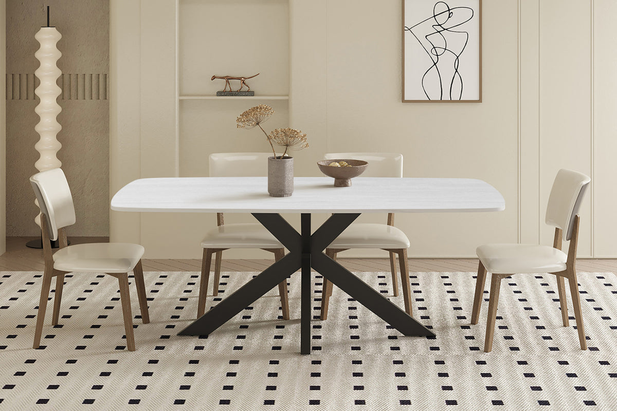 Table Apollo – Baroque gris – Ovale 180 × 90 cm