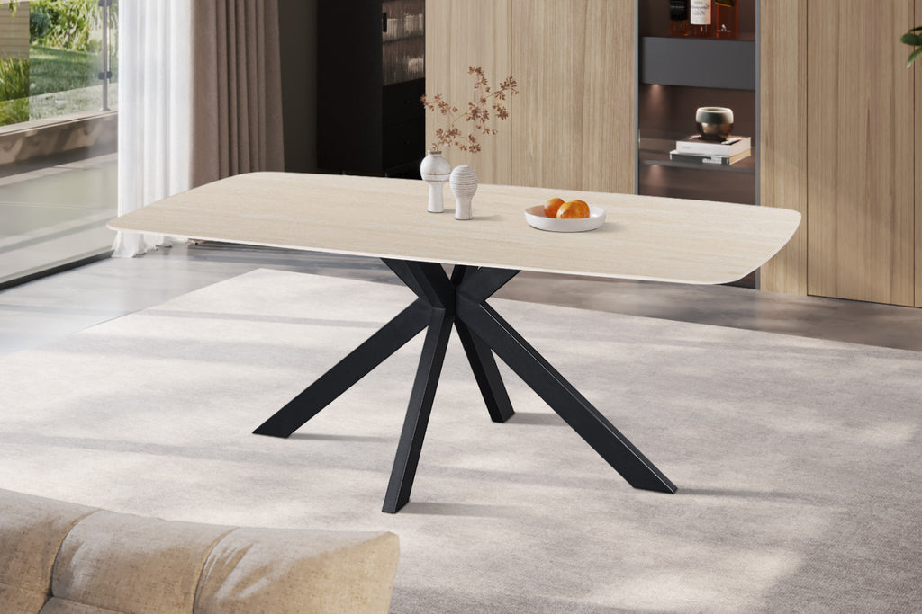 Table Apollo – Baroque beige – Ovale 180 × 90 cm