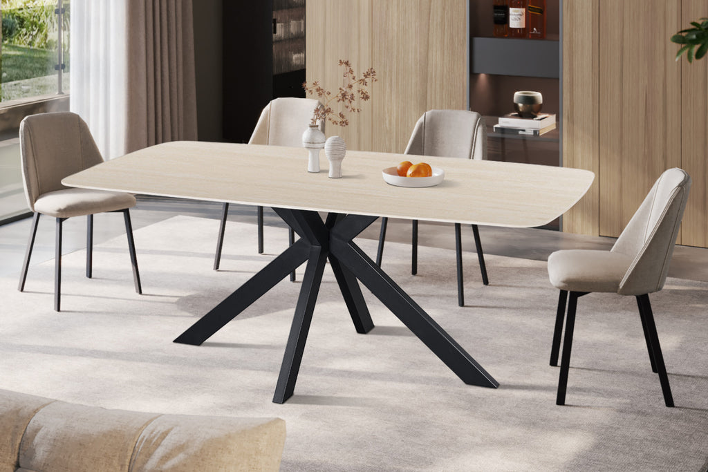 Table Apollo – Baroque beige – Ovale 180 × 90 cm