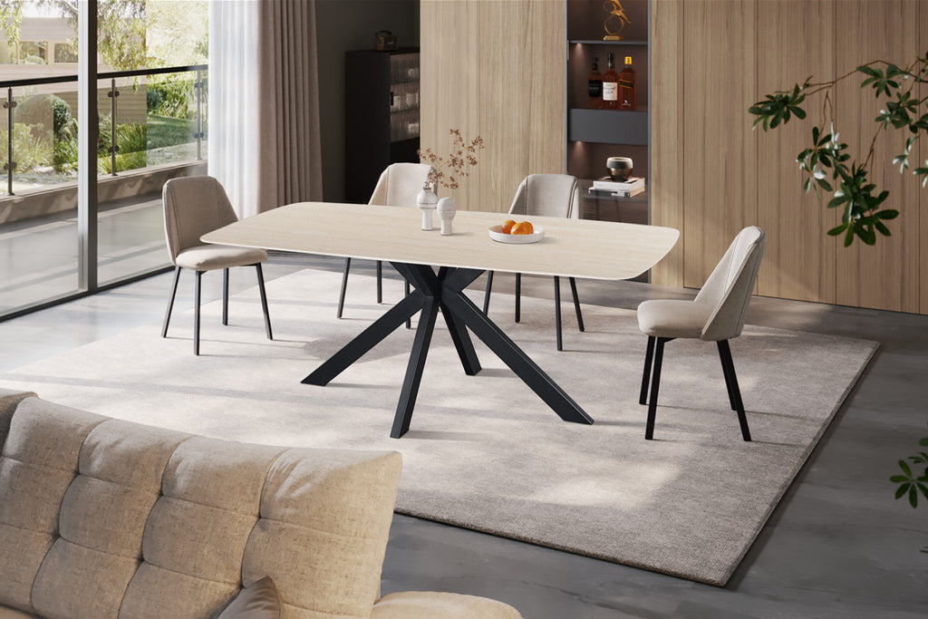 Table Apollo – Baroque beige – Ovale 180 × 90 cm