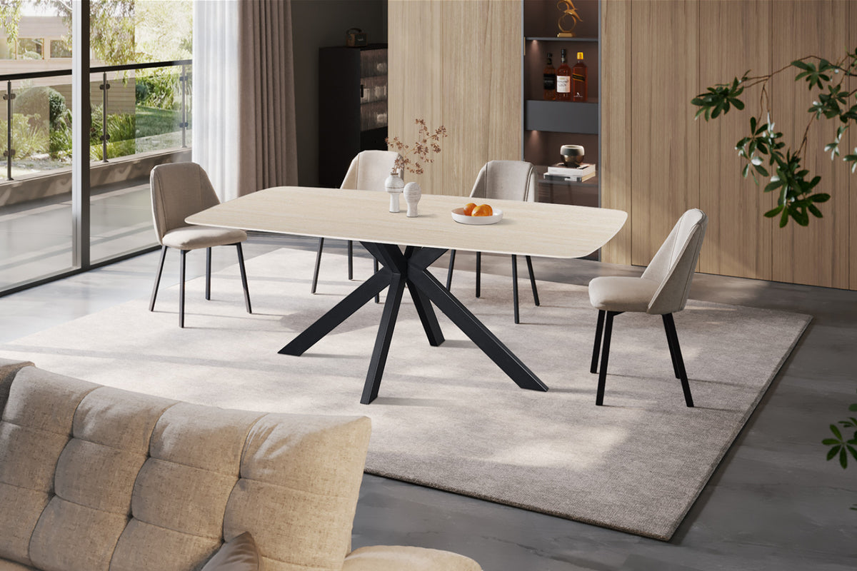 Table Apollo – Baroque beige – Ovale 180 × 90 cm