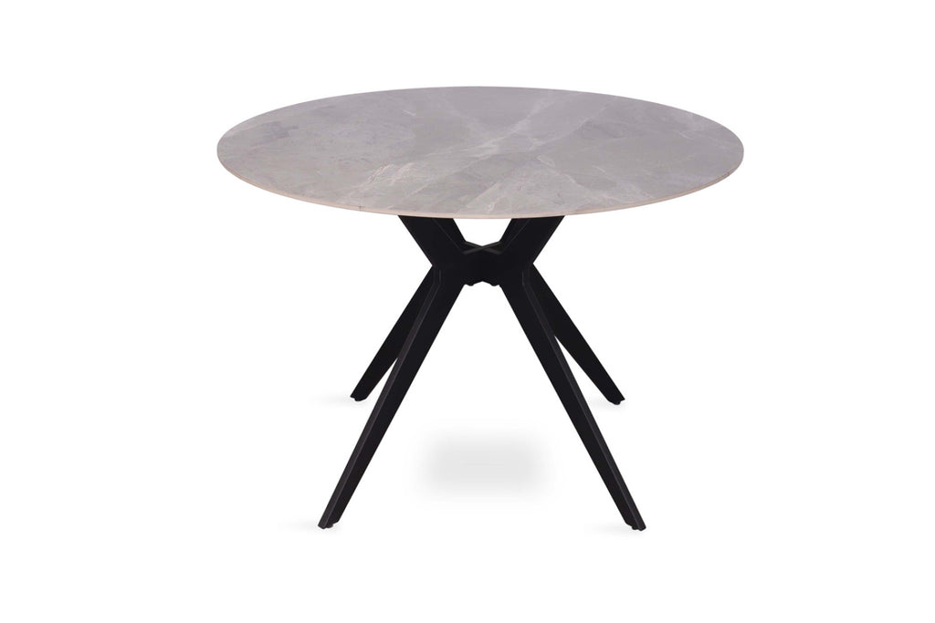 Table Apollo – Gris italien brillant – Ronde Ø 110 cm
