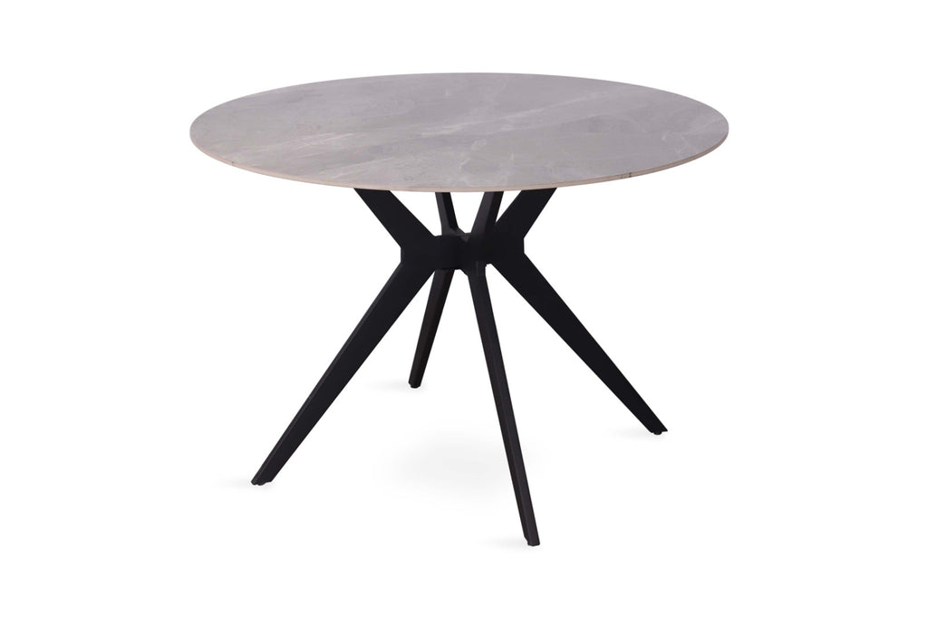Table Apollo – Gris italien brillant – Ronde Ø 110 cm