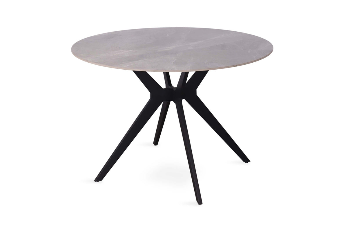 Table Apollo – Gris italien brillant – Ronde Ø 110 cm