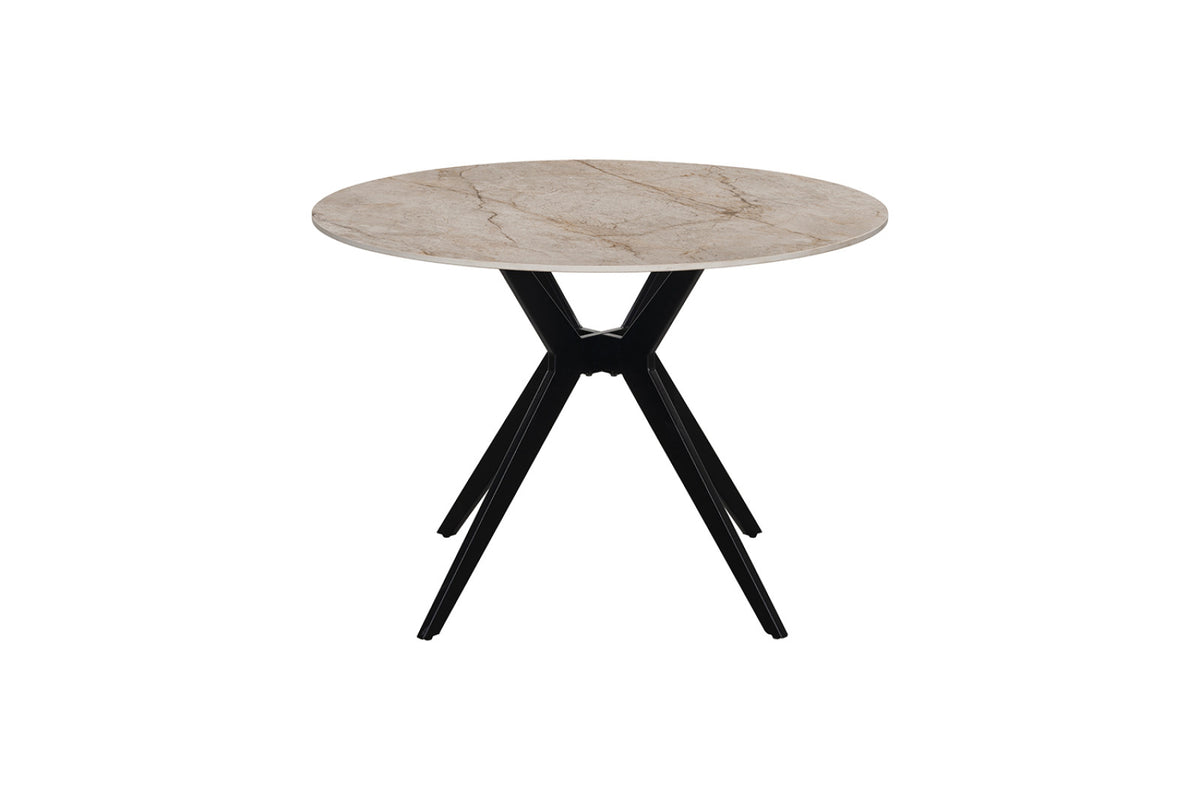 Table Apollo – ronde pierre brillante shakespear beige – 110 cm