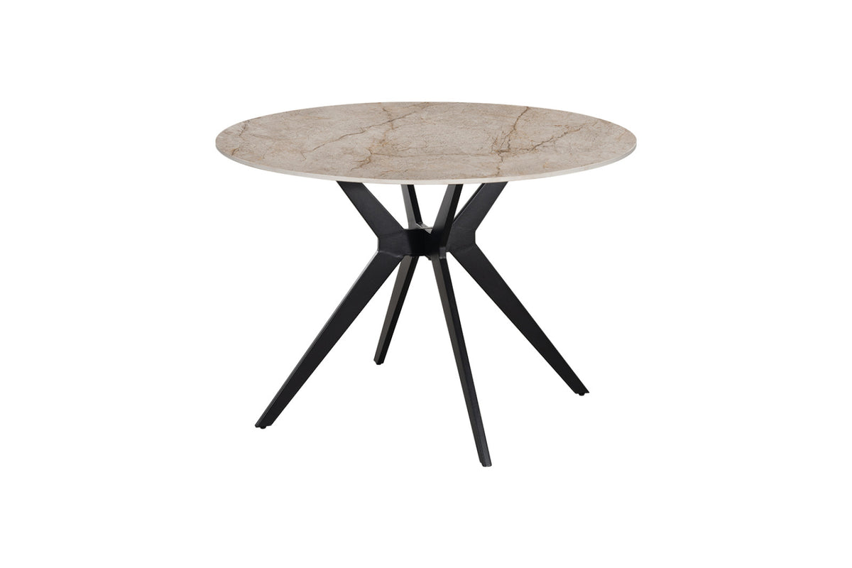 Table Apollo – Shakespeare beige brillant – Ronde Ø 110 cm