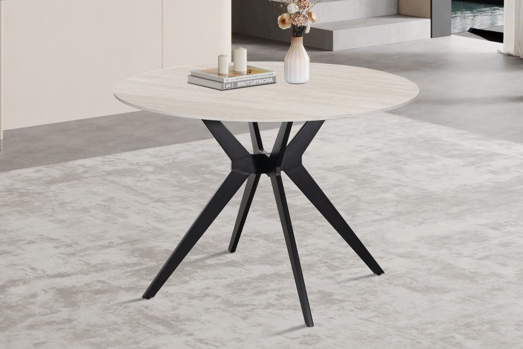 Table Apollo – Baroque gris – Ronde Ø 110 cm