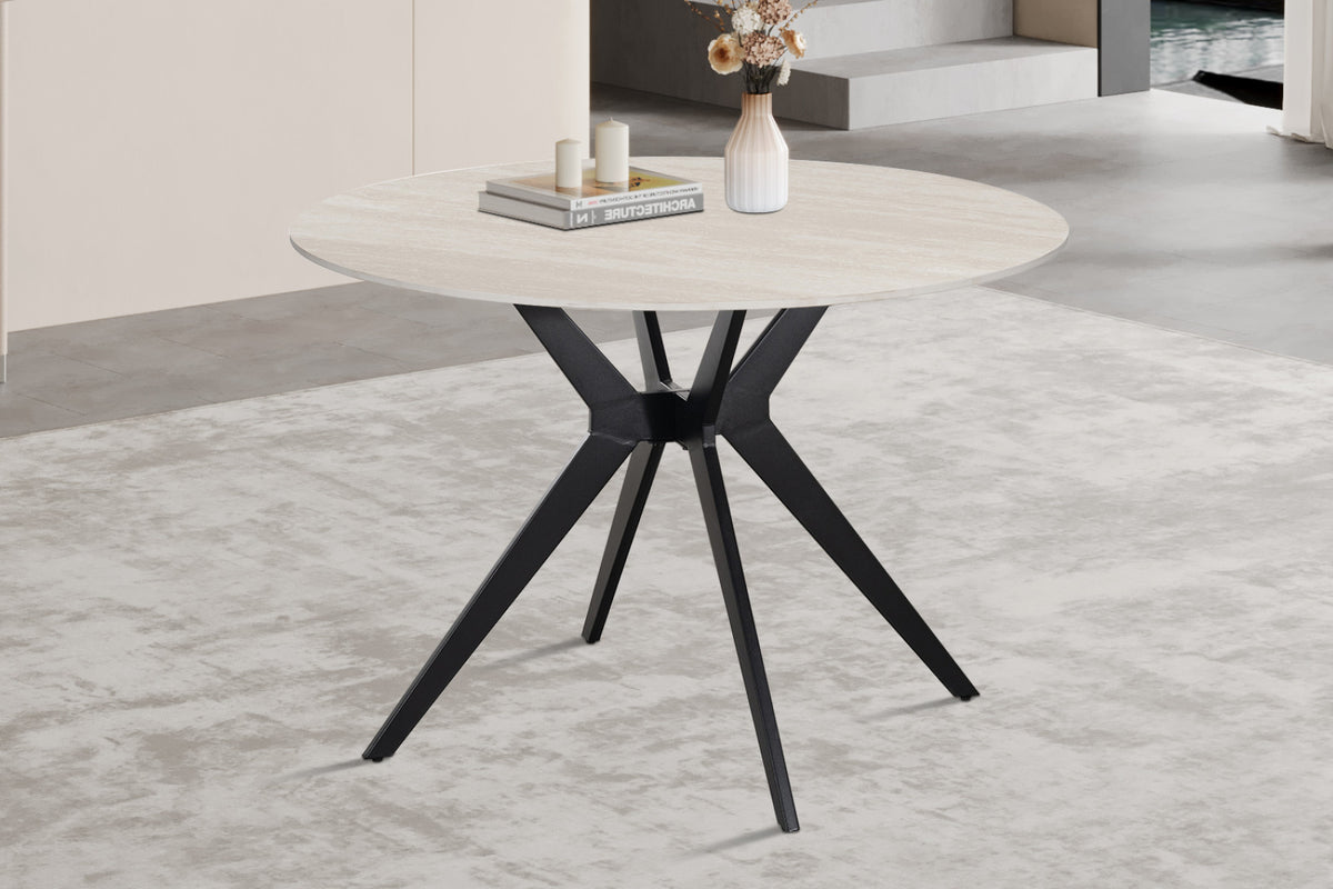 Table Apollo – Baroque gris – Ronde Ø 110 cm