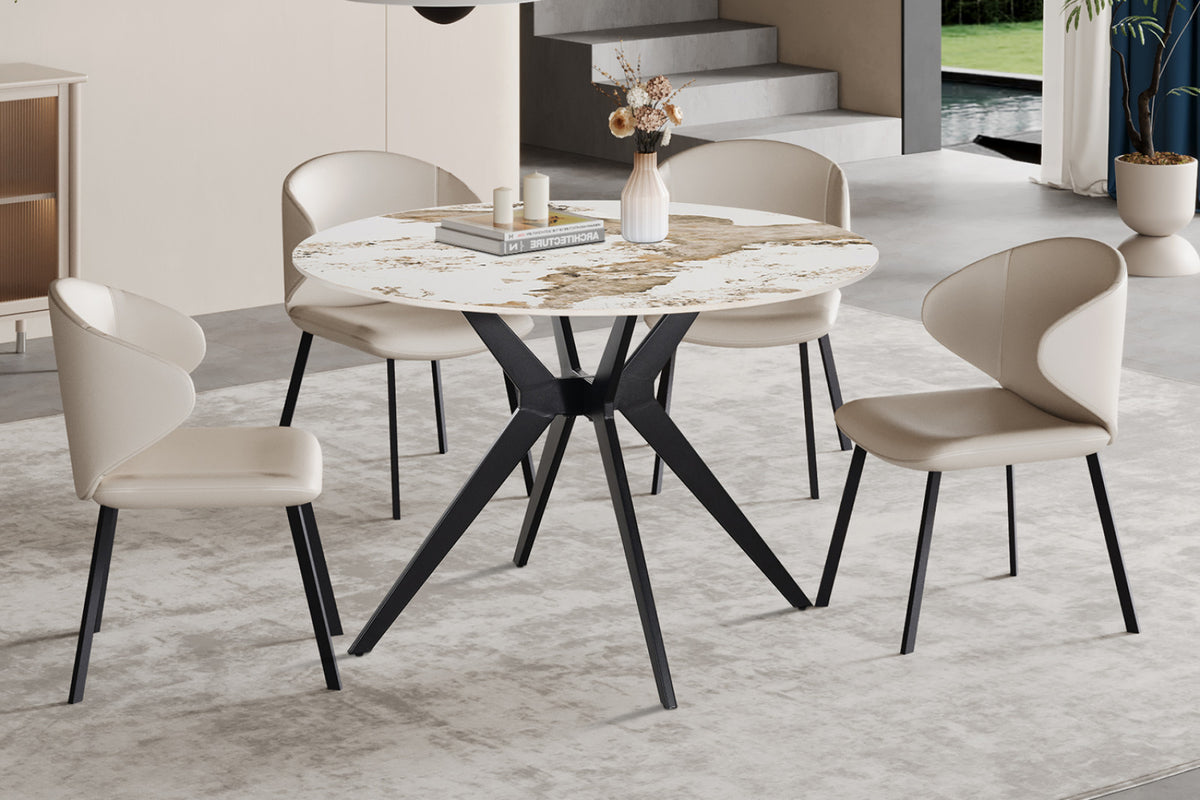Table Apollo – Pandora brillant – Ronde Ø 110 cm