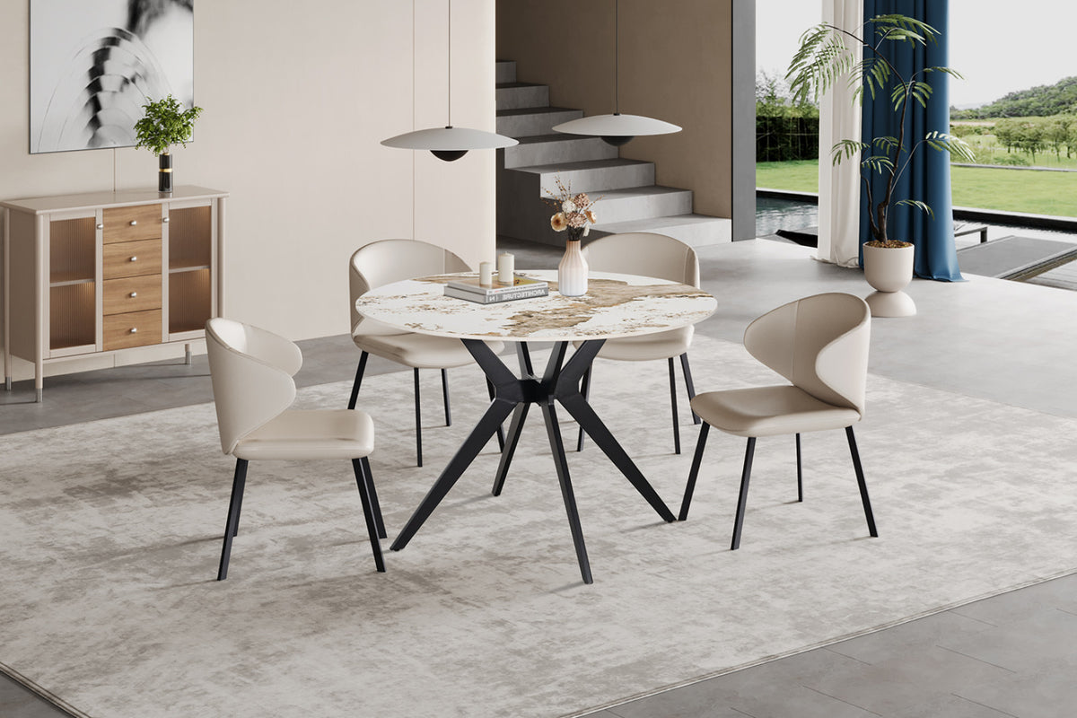 Table Apollo – ronde pierre brillante pandora – 110 cm